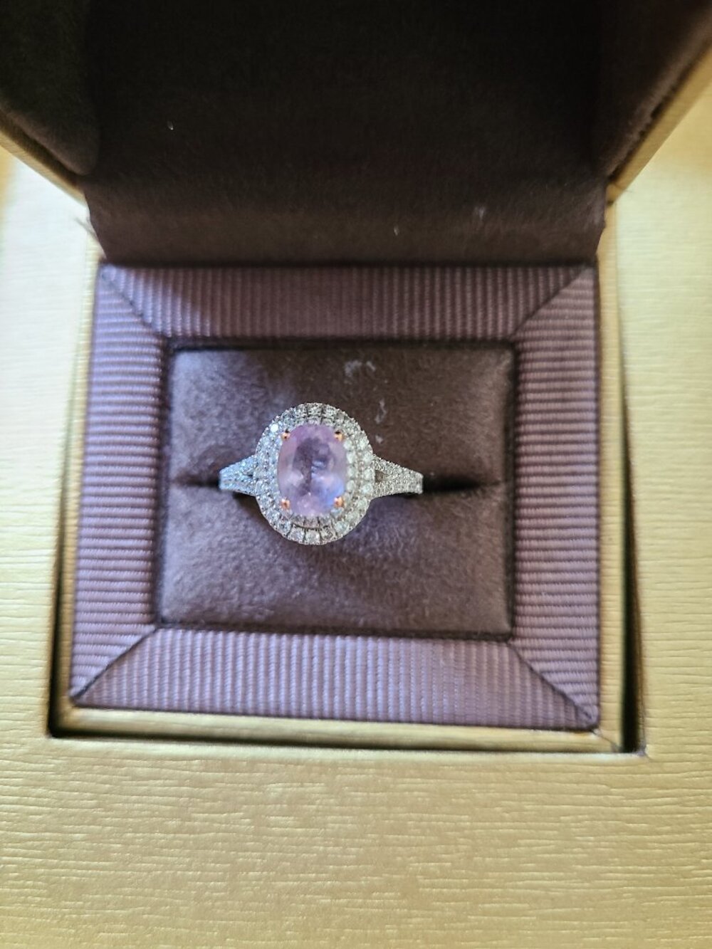 Neil Lane Oval Amethyst and Diamond Ring